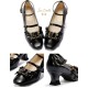 Iris Corolla Frame Square Heel Shoes(Reservation/8 Colours/Full Payment Without Shipping)